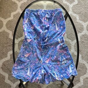 Women's Lilly Pulitzer Romper Scalloped -July 4 Fireworks